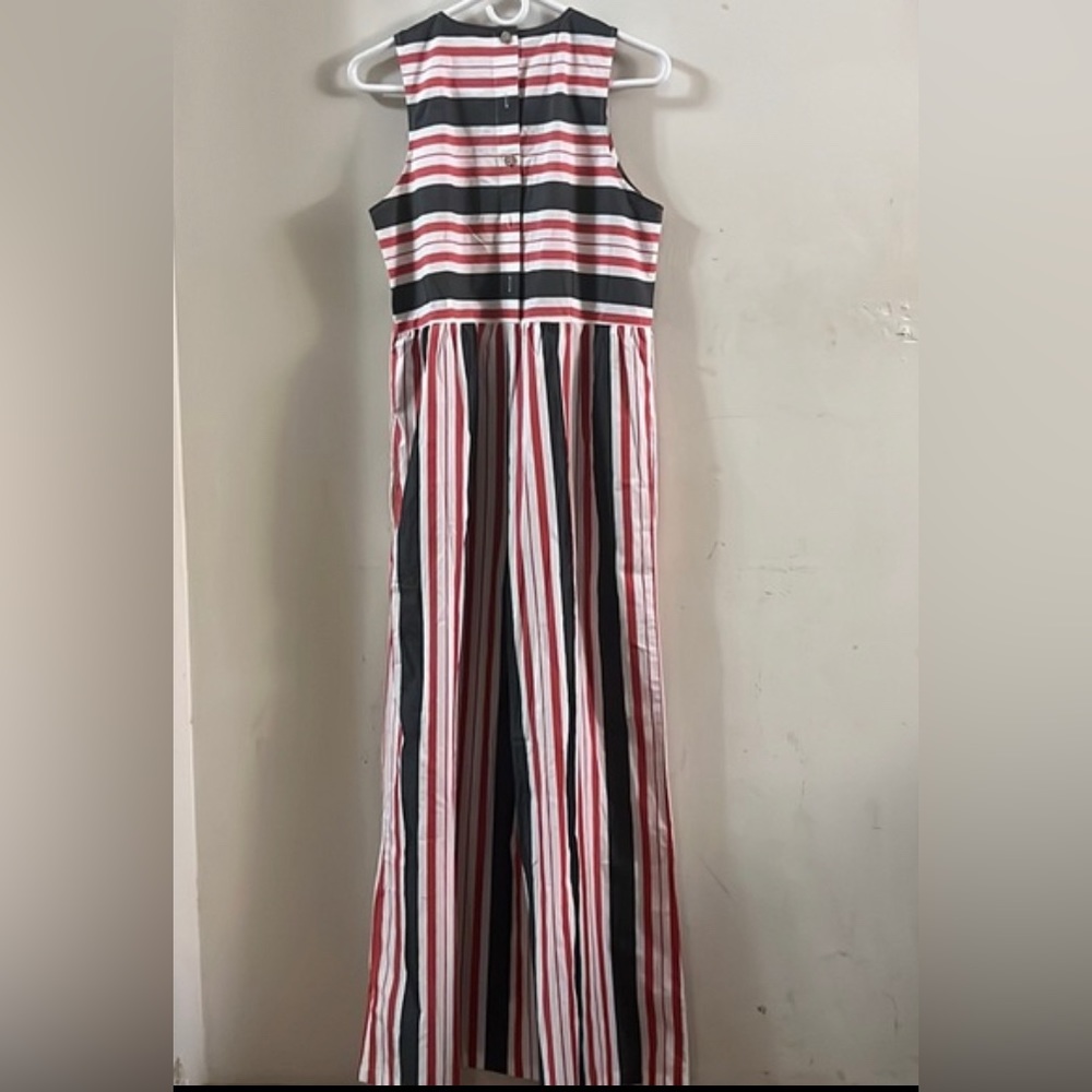 Anthropologie Maeve Striped Wide Leg Jumpsuit NWT Size M - Picture 7 of 14